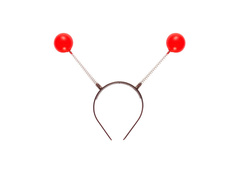 Opaska na głowę z czerwonymi czułkami