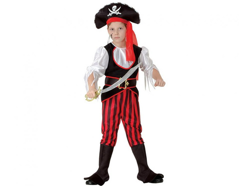 Kostium Czerwony Pirat - 1 szt.