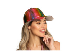 Czapka holograficzna tęczowa