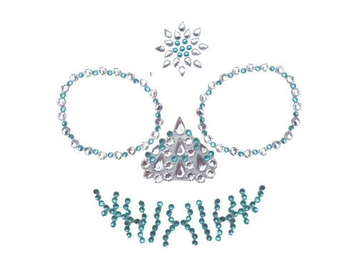 Samoprzylepne klejnociki na twarz Czaszka zielone