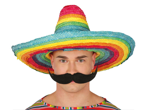 Sombrero meksykańskie tęczowe - 50 cm - 1 szt.