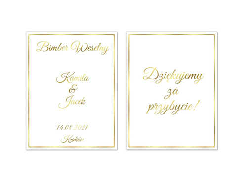 Personalizowane podziękowania dla gości - szklane buteleczki - 6 kpl.