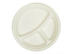 EKO Talerzyki białe trójdzielne - 23 cm - 6 szt.
