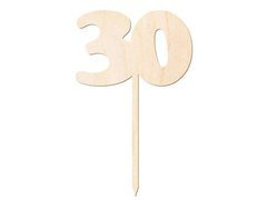 Topper drewniany na tort 30 - 12 cm