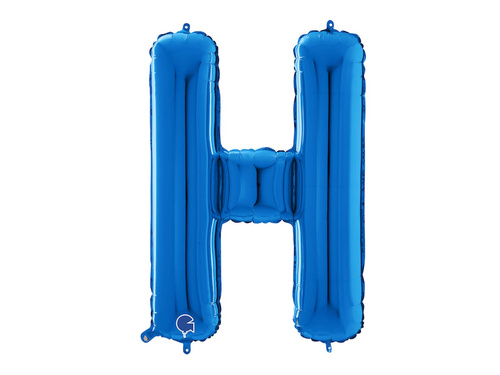 Balon foliowy niebieska litera H - 66 cm - 1 szt.