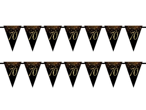 Baner flagi Sparkling na siedemdziesiąte urodziny - 5 m