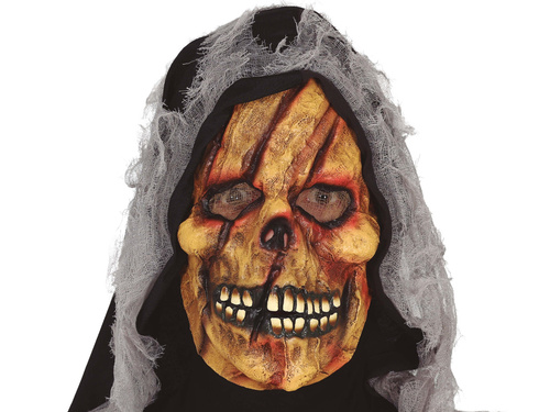 Lateksowa maska Czaszka z Kapturem - 1 szt.