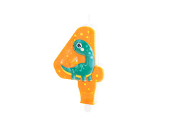 Świeczka cyferka Dinozaury - 4 - cztery