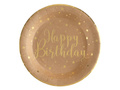 Talerzyki kraftowe Happy Birthday - 22,5 cm - 10 szt.