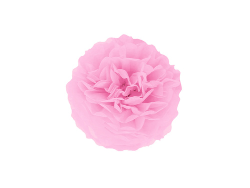 Dekoracja wisząca pompon kwiat - jasny róż - 25 cm - 1 szt.