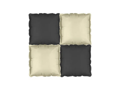 Balony foliowe Kwadraty czarno-beżowe - 35 x 35 cm - 4 szt.