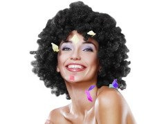 Peruka mega afro czarna - 1 szt.