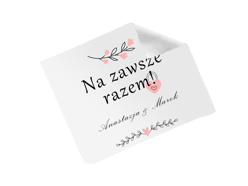 Ściereczka personalizowana do okularów Na zawsze razem - 1 szt.