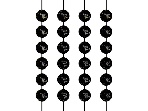 Dekoracja wisząca Happy New Year - 4 szt.