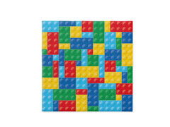 Serwetki urodzinowe Kolorowe Klocki - 33 cm - 20 szt.