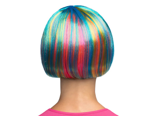 Peruka bob tęczowa - 1 szt.