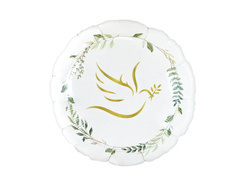 Balon foliowy Gołąbek z listkami - 46 cm - 1 szt.