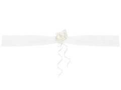 Girlandy z organzy białe - 1,8 m - 2 szt.