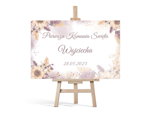 Plakat komunijny personalizowany - I Komunia Święta - 60x40 cm