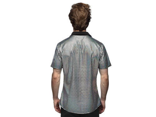 Diamentowa koszula Disco srebrna