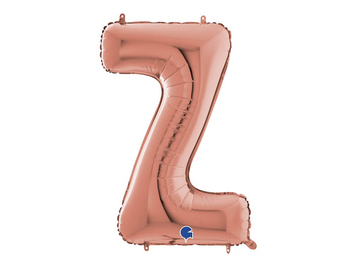 Balon foliowy litera Z różowe złoto - 66 cm - 1 szt.