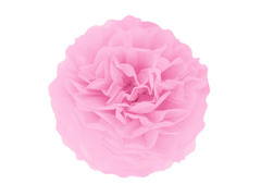 Dekoracja wisząca pompon kwiat - jasny róż - 35 cm - 1 szt.