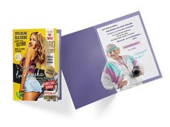 Kartka urodzinowa z kopertą Gorąca Malwina - 1 szt.