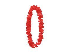 Naszyjnik hawajski czerwony - 100 cm - 1 szt.