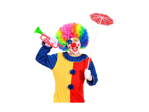 Peruka klauna wielokolorowe włosy afro