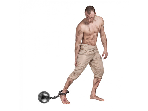 Kula do nogi na łańcuchu - 50 cm - 1 szt.