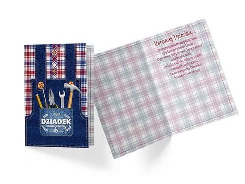Kartka z kopertą na Dzień Dziadka - 1 szt.