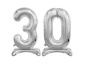 Zestaw balonów foliowych 30 srebrna - 74 cm