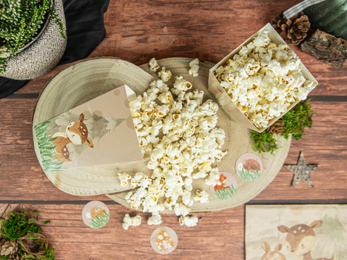 Pudełka na popcorn Leśne Zwierzątka - 6 szt.