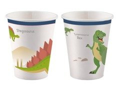 Kubeczki papierowe Dinozaury - 250 ml - 8 szt.