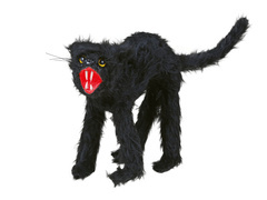 Czarny kot na Halloween - 30 cm - 1 szt.