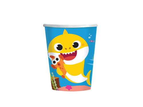 Kubeczki papierowe Baby Shark - 250 ml - 8 szt.