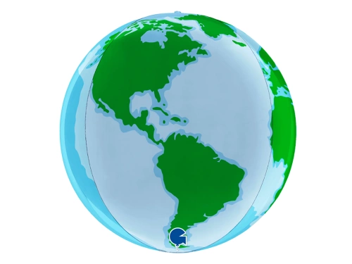 Balon foliowy Planeta Ziemia - 38 cm - 1 szt.