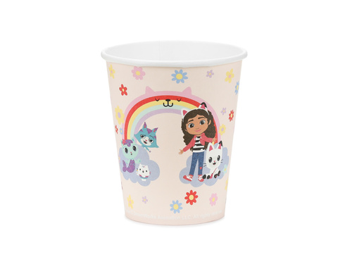 Kubeczki papierowe Koci domek Gabi - 250 ml - 6 szt.