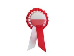 Kotylion narodowy biało-czerwony - 1 szt.