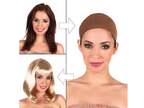 Czepek pod peruki beżowy - 1 szt.