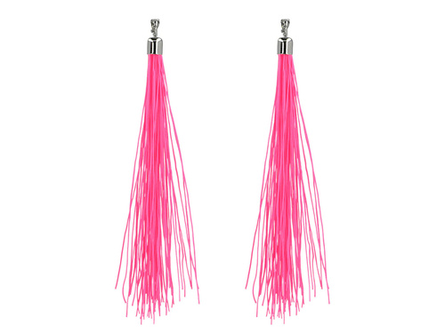 Kolczyki klipsy różowe neonowe - 1 para.