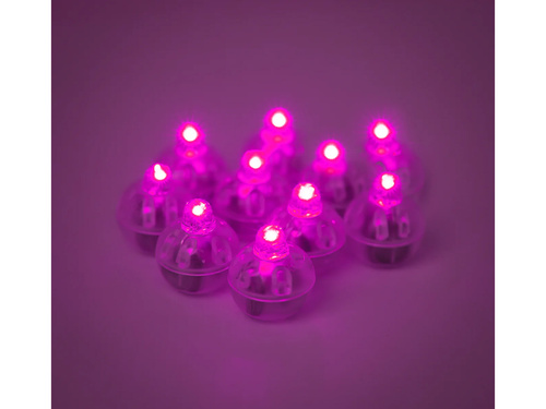 Diody LED do balonów różowe - 10 szt.