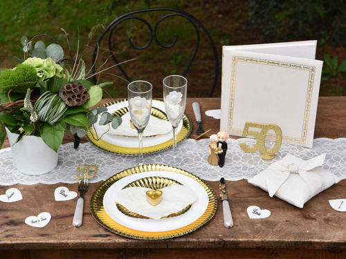 Dekoracja bieżnik koronkowy na stół - biały - 18 cm x 3 m - 1 szt.