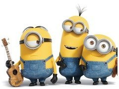 Dekoracyjny opłatek tortowy Minionki - A4