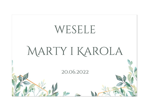 Plakat Weselny personalizowany - 90x60 cm