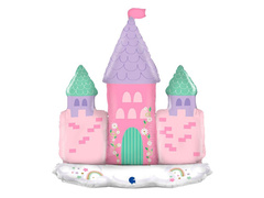 Balon foliowy stojący Zamek Księżniczki - 66x74x23 cm - 1 szt.