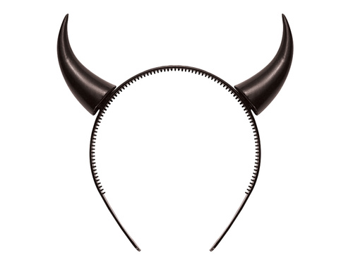 Opaska czarne rogi diabełka - 1 szt.