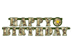 Baner urodzinowy Happy Birthday moro - 1 szt.
