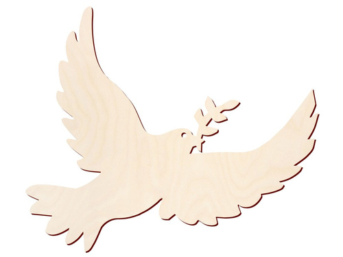 Dekoracja drewniana gołąbek