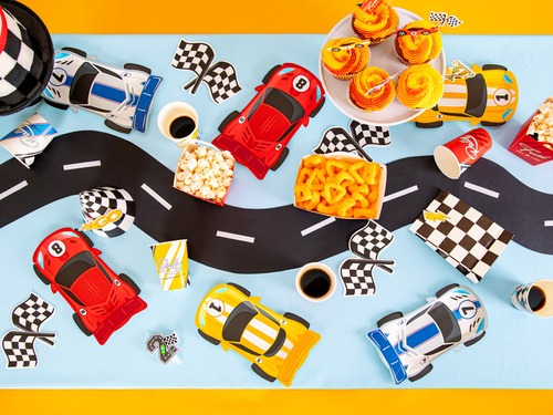 Serwetki urodzinowe Flagi wyścigowe - 17,5 x 11,3 cm - 12 szt.